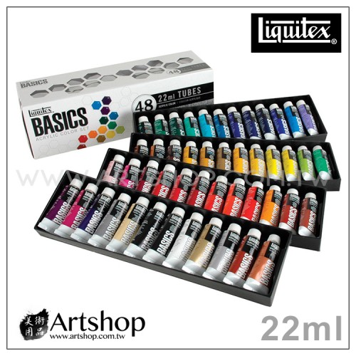 美國 Liquitex 麗可得 Basics 學生級壓克力顏料 22ml (48色)